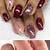 Enigmatic Edge: Dark Burgundy Nail Ideas for a Mysterious Manicure