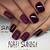 Enigmatic Glam: Dark Burgundy Nail Inspiration for a Captivating Manicure
