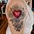 Heart Rose Tattoo