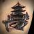 Painted Temple Tattoo