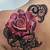Pink And Black Rose Tattoos