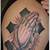 Praying Hands With A Cross Tattoo