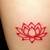 Red Lotus Flower Tattoo