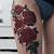 Rose Tattoo On Upper Thigh