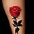 Rose With Stem Tattoo