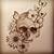 Skull And Flower Tattoos