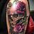 Skull And Rose Sleeve Tattoo
