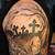 Skull Graveyard Tattoo Designs