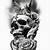 Skull Roses Sleeve Tattoo Designs