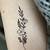 Small Black Flower Tattoos