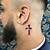 Tattoo Cross Behind Ear