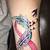 Thyroid Cancer Ribbon Tattoos