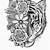 Tiger With Flowers Tattoo Designs