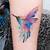 Watercolor Hummingbird Tattoo