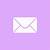 aesthetic purple mail icon