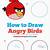 angry birds drawing step by step
