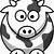 animals cartoon pictures black and white