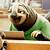 animated sloth gif bye