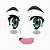 anime character eyes and mouth png