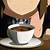 anime coffee dtinking gif