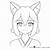 anime fox girl line art