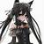anime girl cat black