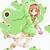 anime girl cute frog