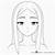 anime girl drawing outline easy