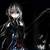 anime girl in black background
