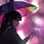 anime girl in rain image