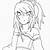 anime girl uncolored drawings