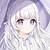 anime girl with white hair and violet eyes