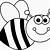 bees clip art black and white