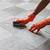 best way to clean polished porcelain floor tiles uk