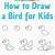 bird drawing step by step easy