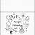 birthday card template coloring page