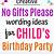 birthday ideas not party