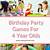 birthday party game ideas for 4 year olds