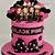 black and pink birthday cake ideas