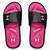 black and pink under armour sandals