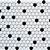 black and white mosaic penny tile