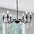 black farmhouse chandelier with crystals