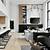 black modern living room design