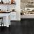 black tile flooring for kitchen