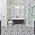black white floor tile bathroom
