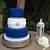 blue and silver cake ideas