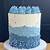 blue and white birthday cake ideas