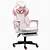 bonzy home gaming chair pink and white