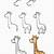 cartoon giraffe drawing step by step