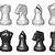 chess pieces 2d drawing